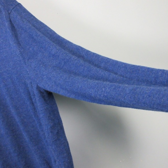 Nordstrom 100% Washable Merino Wool Sweater Men XL Blue 1/4 Zip Pullover 388 - Picture 10 of 13